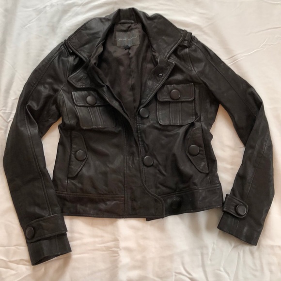 seven for all mankind leather jacket